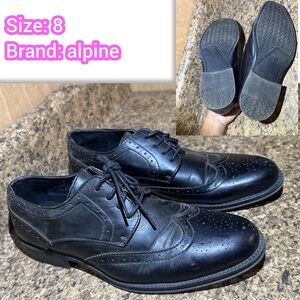Alpine Classic Black Men's Oxfords